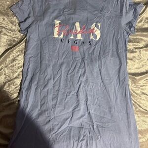 Boohoo Blue Graphic Mini Dress